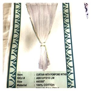 Curtain with Pompoms